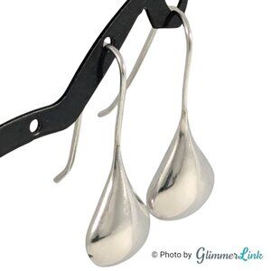 925 Sterling Silver Waterdrop Teardrop Drop Pierced Earrings
